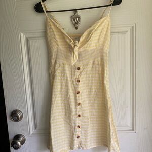 Faithfull the Brand Yellow Striped mini Dress